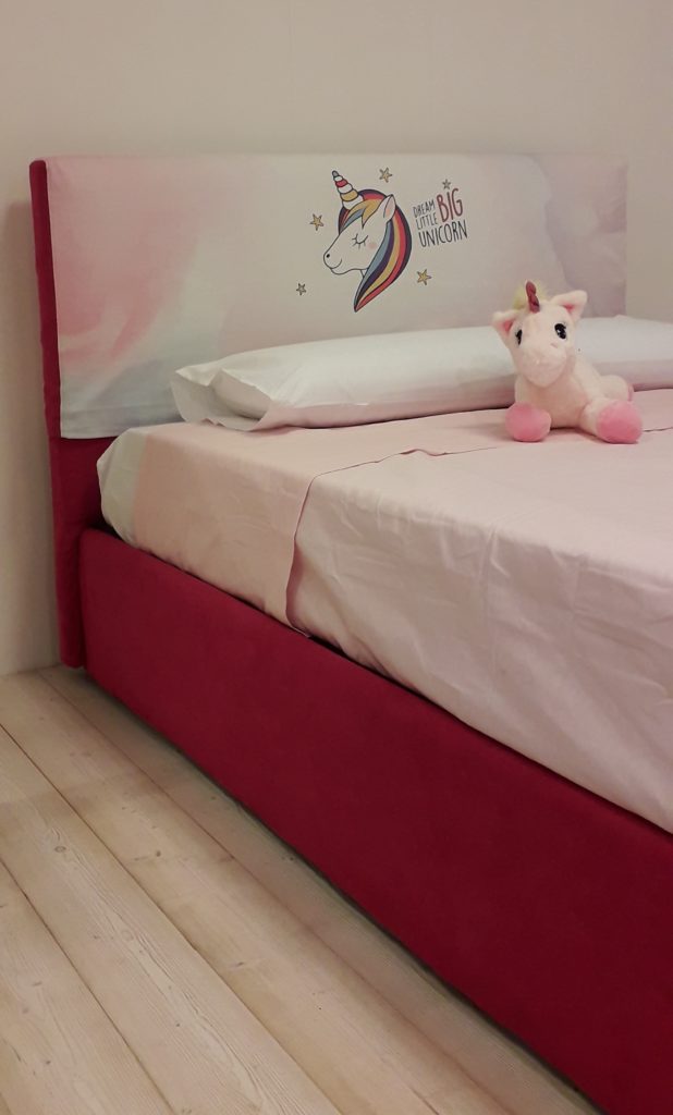letto rosa unicorno 