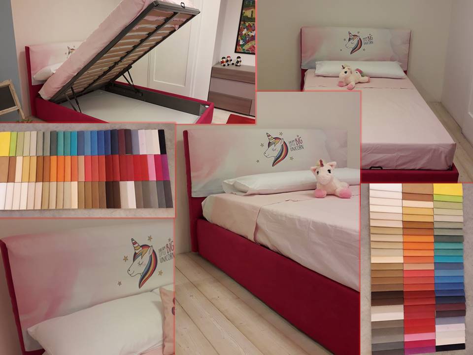 letto unicorno colorato